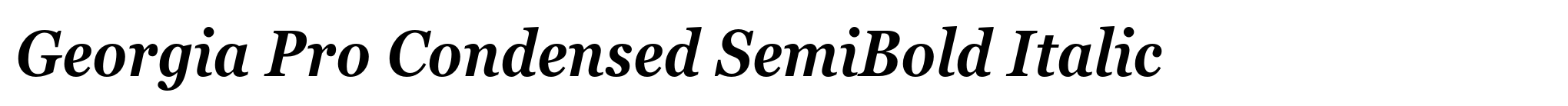 Georgia Pro Condensed SemiBold Italic image